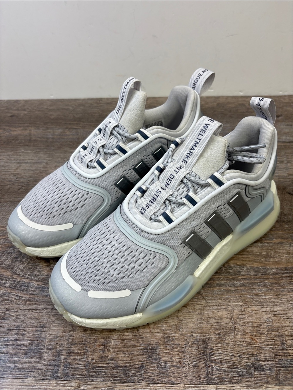 Adidas NMD_V3 Boost Parley Sneakers Gray/Silver – Men’s Size 5 (Women’s 6)